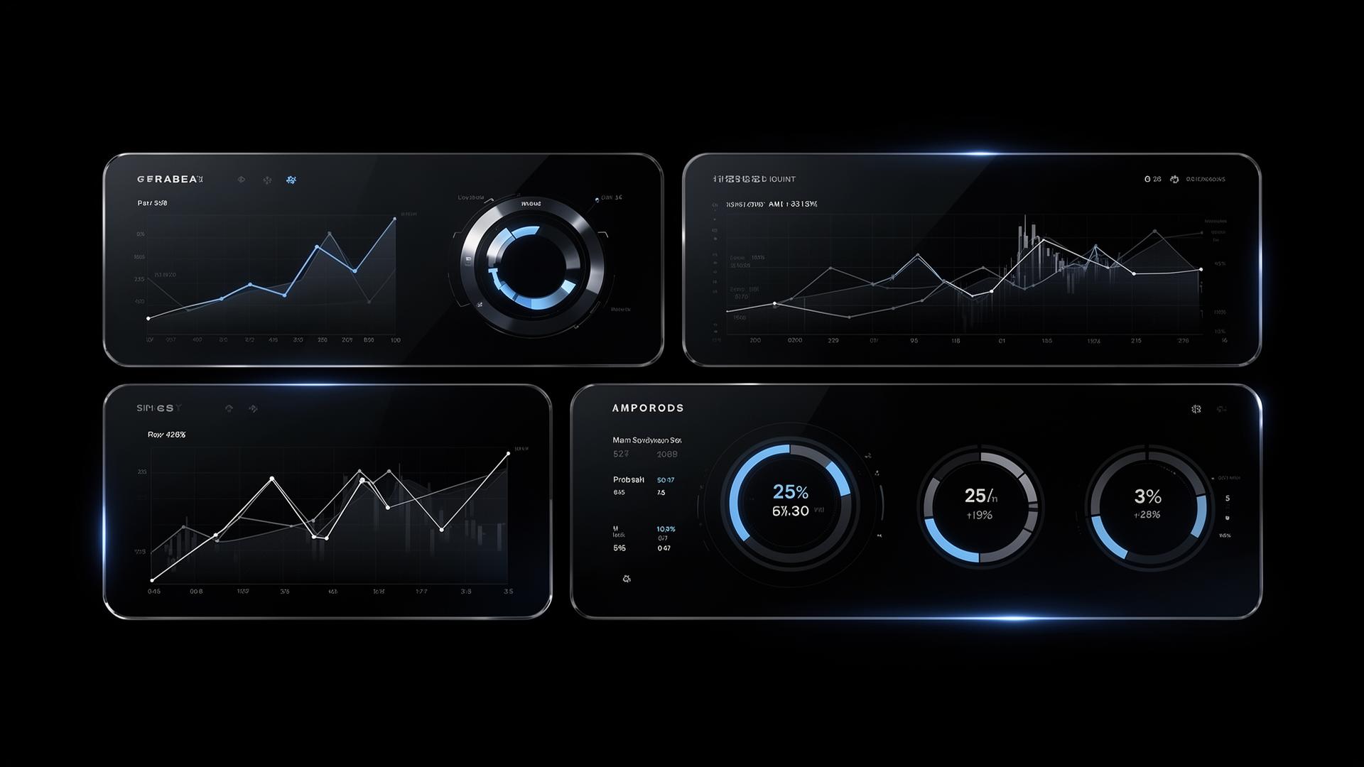 Futuristic glassmorphism dashboard interface