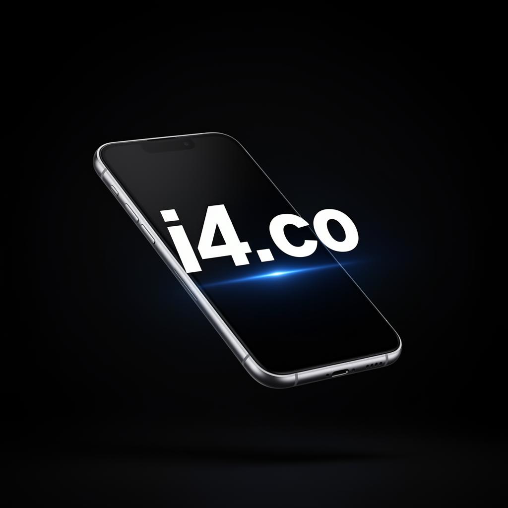 i4.co displayed on a premium smartphone screen